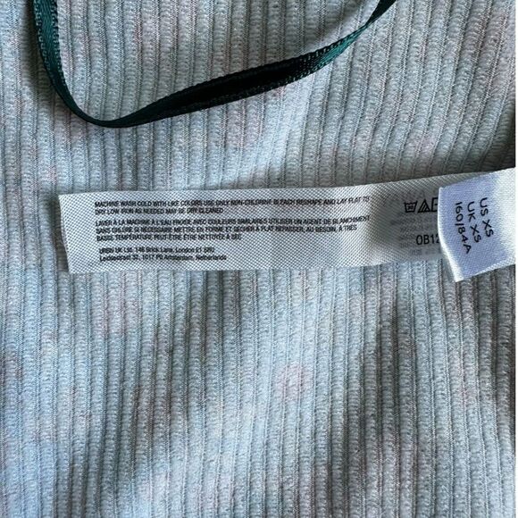 Free People Lola Pastel Blue Ditzy Floral Print Halter V Neck Bodysuit Size XS - Picture 10 of 10